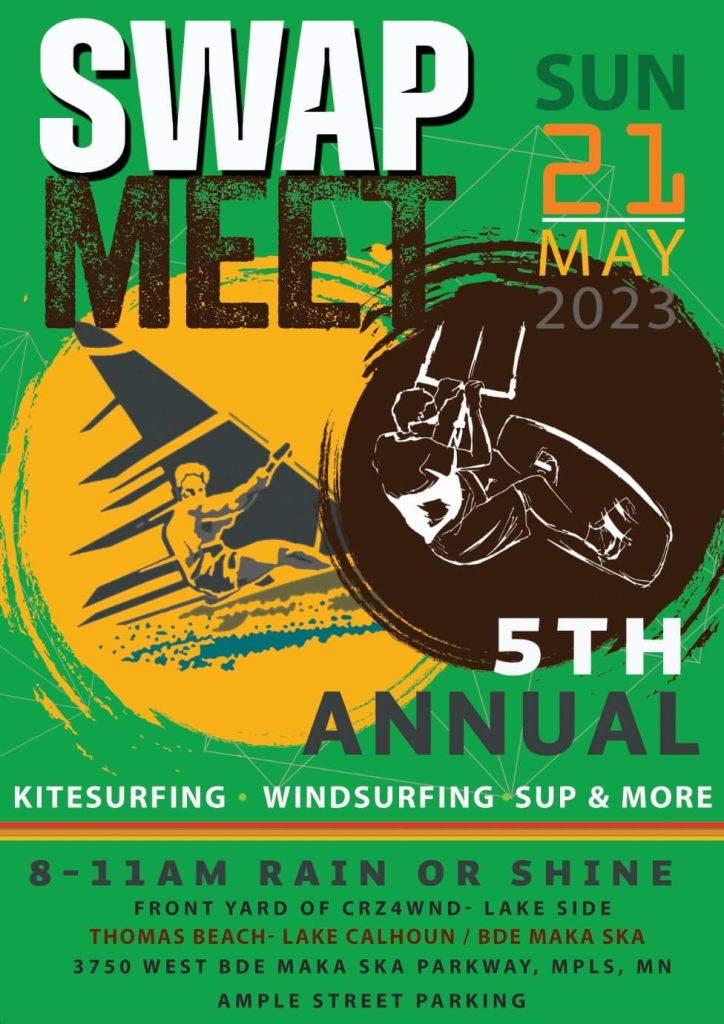 Minnesota Kitesurf and Windsurf Swap Meet Flyer - May 21st 2023